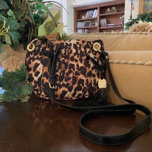 Vince Camuto Leopard Print Cross Body Bag